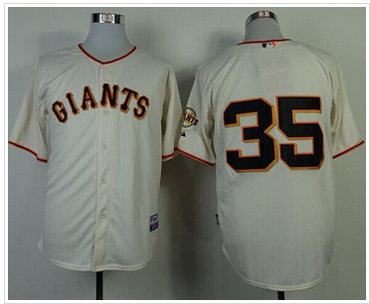 San Francisco Giants #35 Brandon Crawford Cream Cool Base Stitched Baseball Jersey