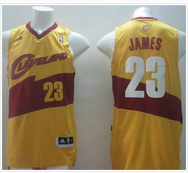 New Revolution 30 Cleveland Cavaliers #23 LeBron James Yellow Stitched NBA Jersey New Revolution 30 Cleveland Cavaliers #23 LeBron James Yellow Stitched NBA Jersey