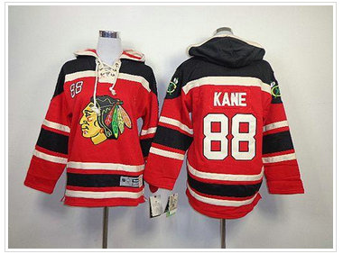 Youth NHL Chicago Blackhawks #88 Patrick Kane Red Red Sawyer Hooded Sweatshirt Jersey