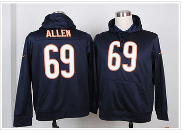 Chicago Bears #69 Jared Allen Navy Blue Pullover NFL Hoodie