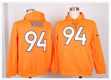 Denver Broncos #94 DeMarcus Ware Orange Pullover NFL Hoodie