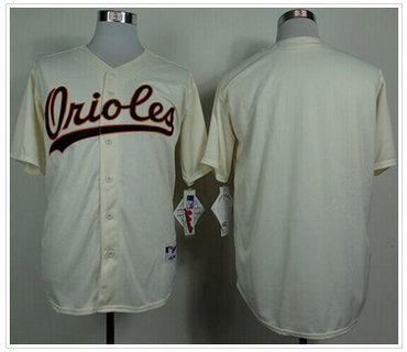 Baltimore Orioles Blank Cream 1954 Turn Back The Clock Stitched Baseball Jersey