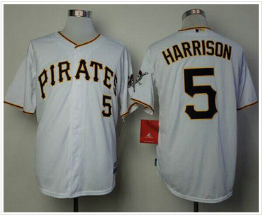 Pittsburgh Pirates #5 Josh Harrison White Cool Base Baseball Jersey