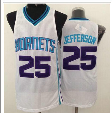 Revolution 30 Charlotte Hornets #25 Al Jefferson White Stitched NBA Jersey