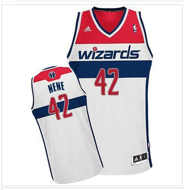 Revolution 30 Washington Wizards #42 Nene White Stitched NBA Jersey