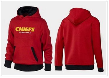 Kansas City Chiefs English Version Pullover Hoodie Red & Black