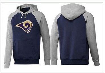 Los Angeles RamsLogo Pullover Hoodie Dark Blue & Grey