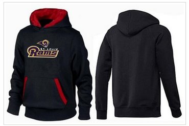 Los Angeles Rams Authentic Logo Pullover Hoodie Black & Red