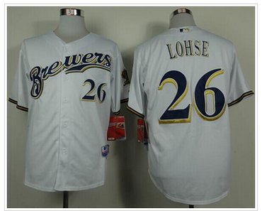 Milwaukee Brewers #26 Kyle Lohse White Cool Base Baseball Jersey