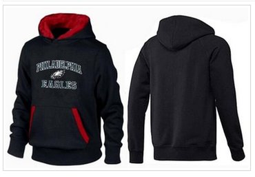 Philadelphia Eagles Heart & Soul Pullover Hoodie Black & Red