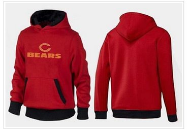 Chicago Bears Authentic Logo Pullover Hoodie Red & Black