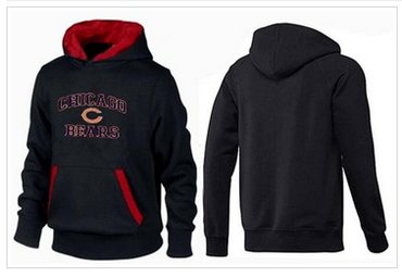 Chicago Bears Heart & Soul Pullover Hoodie Black & Red