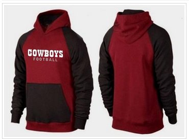 Dallas Cowboys English Version Pullover Hoodie Burgundy Red & Black