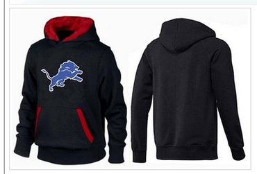 Detroit Lions Logo Pullover Hoodie Black & Red Detroit Lions Logo Pullover Hoodie Black & Red