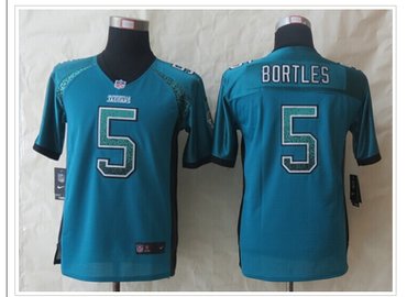 Youth NEW Jaguars #5 Blake Bortles Teal Green NFL Elite Drift Fashion Jersey