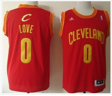 Revolution 30 Cavaliers #0 Kevin Love Red Stitched NBA Jersey