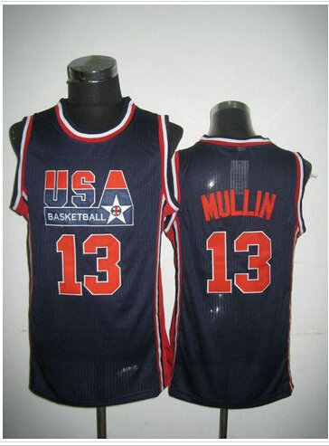 Team USA #13 Chris Mullin Dark Blue 2012 USA Basketball Retro Stitched NBA Jersey
