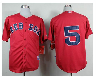 Boston Red Sox #5 Allen Craig Red Cool Base Stitched Baseball Jersey
