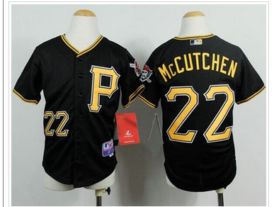 Youth MLB Pittsburgh Pirates #22 Andrew McCutchen Black Cool Base Stitched Baseball Jersey