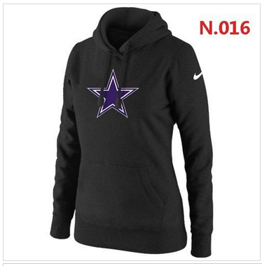Women's Dallas Cowboys Logo Pullover Hoodie Black