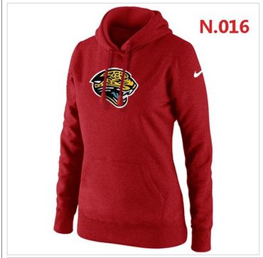 Women's Jacksonville Jaguars Logo Pullover Hoodie Red