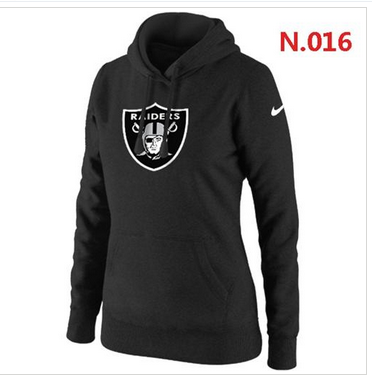 Women's Oakland Raiders Logo Pullover Hoodie Black
