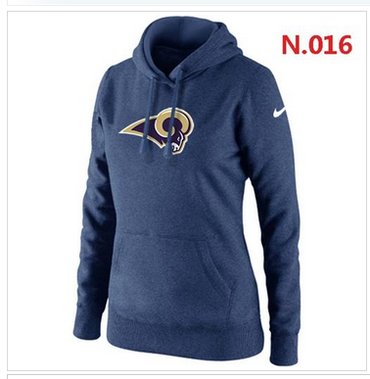 Women's Los Angeles Rams Logo Pullover Hoodie Dark Blue Women's Los Angeles Rams Logo Pullover Hoodie Dark Blue