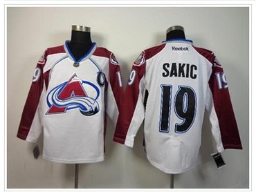 Colorado Avalanche #19 Joe Sakic White NHL Jersey