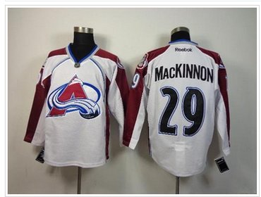 Colorado Avalanche #29 Nathan MacKinnon White NHL Jersey
