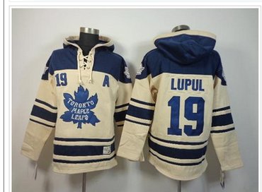 Toronto Maple Leafs #19 Joffrey Lupul Cream Sawyer Hooded Sweatshirt Stitched NHL Jersey