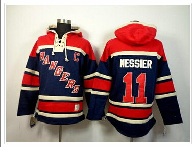 New York Rangers #11 Mark Messier Navy Blue Sawyer Hooded Sweatshirt Stitched NHL Jersey New York Rangers #11 Mark Messier Navy Blue Sawyer Hooded Sweatshirt Stitched NHL Jersey