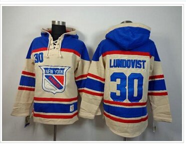 New York Rangers #30 Henrik Lundqvist Cream Sawyer Hooded Sweatshirt Stitched NHL Jersey New York Rangers #30 Henrik Lundqvist Cream Sawyer Hooded Sweatshirt Stitched NHL Jersey