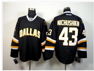 Dallas Stars #43 Valeri Nichushkin Black NHL Jersey