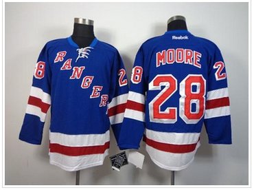 New York Rangers #28 Dominic Moore Blue Home NHL Jersey New York Rangers #28 Dominic Moore Blue Home NHL Jersey