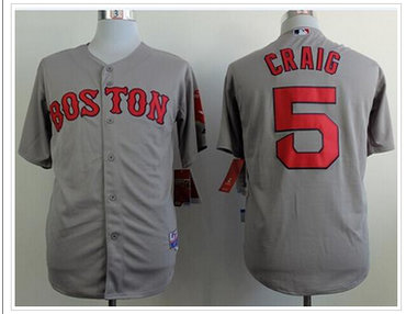 Boston Red Sox #5 Allen Craig Grey Cool Base Stitched Baseball Jersey
