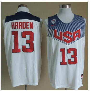 NEW 2014 Team USA #13 James Harden White Stitched NBA Jersey NEW 2014 Team USA #13 James Harden White Stitched NBA Jersey