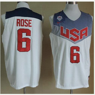 NEW 2014 Team USA #6 Derrick Rose White Stitched NBA Jersey NEW 2014 Team USA #6 Derrick Rose White Stitched NBA Jersey