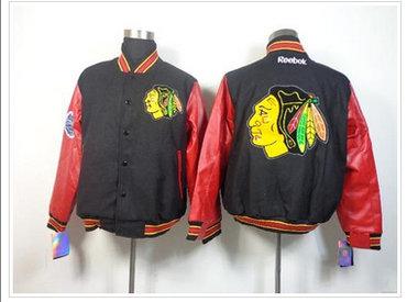 Chicago Blackhawks Black Stadium NHL Jacket Chicago Blackhawks Black Stadium NHL Jacket