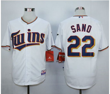 Minnesota Twins #22 Miguel Sano White Home Cool Base Stitched MLB Jersey