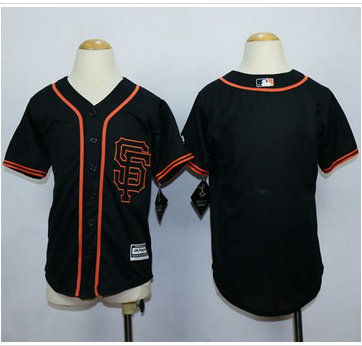 Youth San Francisco Giants Blank Black Alternate Stitched MLB Jersey