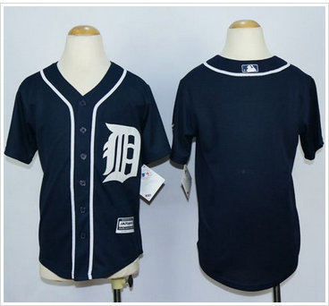 Youth Tigers Blank Navy Blue Cool Base Stitched MLB Jersey Youth Tigers Blank Navy Blue Cool Base Stitched MLB Jersey