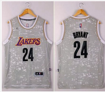 Los Angeles Lakers #24 Kobe Bryant Grey City Light Stitched NBA Jersey