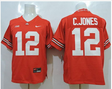 Ohio State Buckeyes #12 Cardale Jones Red Limited Stitched NCAA Jersey
