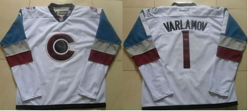 Colorado Avalanche #1 Semyon Varlamov White 2016 Stadium Series Stitched NHL Jersey
