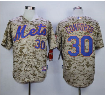 New York Mets #30 Michael Conforto Camo Alternate Cool Base Stitched Baseball Jersey