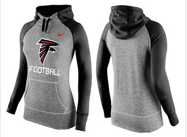 Women Nike Atlanta Falcons Performance Hoodie Grey & Black_1
