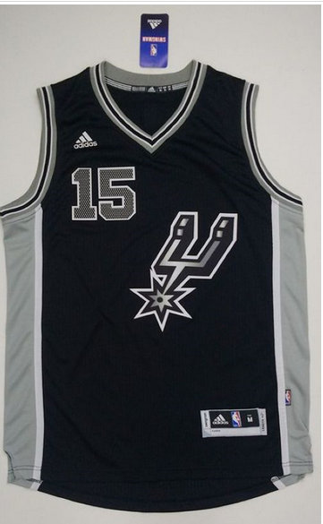 San Antonio Spurs #15 Matt Bonner Black New Road Stitched NBA Jersey