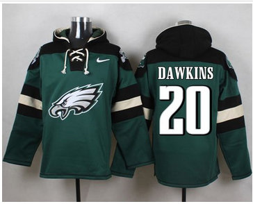 Nike Philadelphia Eagles #20 Brian Dawkins Midnight Green Player Pullover NFL Hoodie
