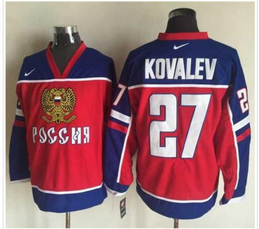 Montreal Canadiens #27 Alexei Kovalev Red Blue Nike Stitched NHL Jersey