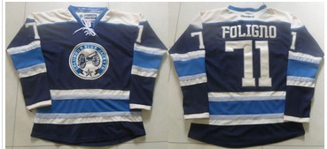 Columbus Blue Jackets #71 Nick Foligno Navy Blue Alternate Stitched NHL Jersey Columbus Blue Jackets #71 Nick Foligno Navy Blue Alternate Stitched NHL Jersey